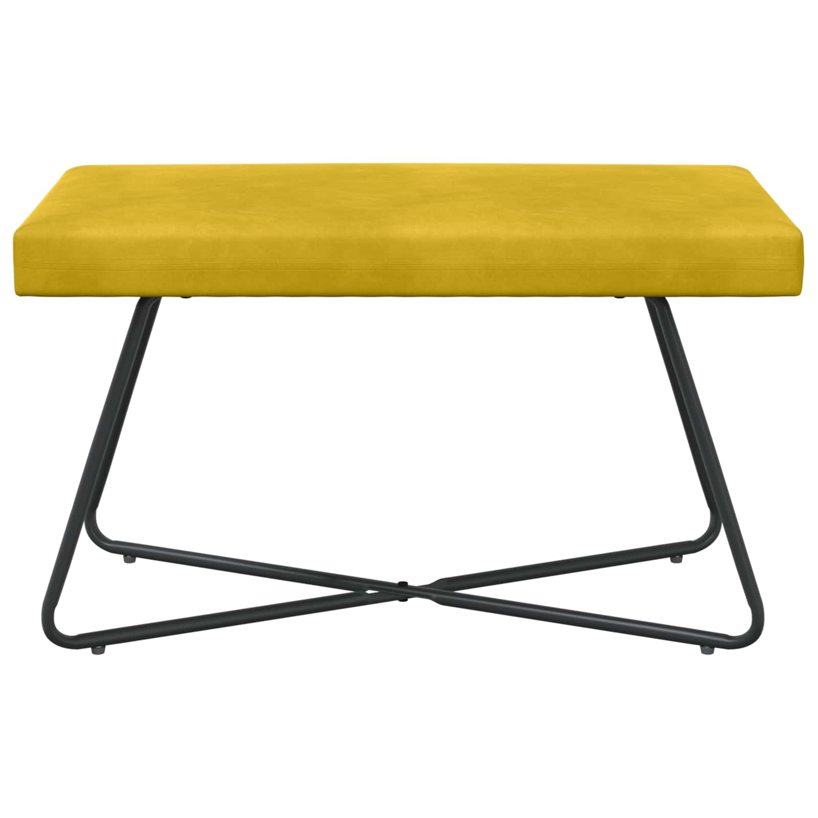 Bank Effen Geel 80 x 40 x 45 cm Fluweel