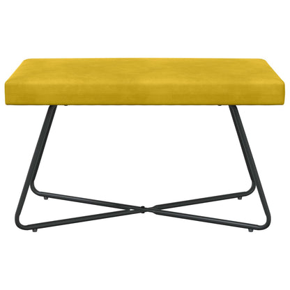 Bank Effen Geel 80 x 40 x 45 cm Fluweel