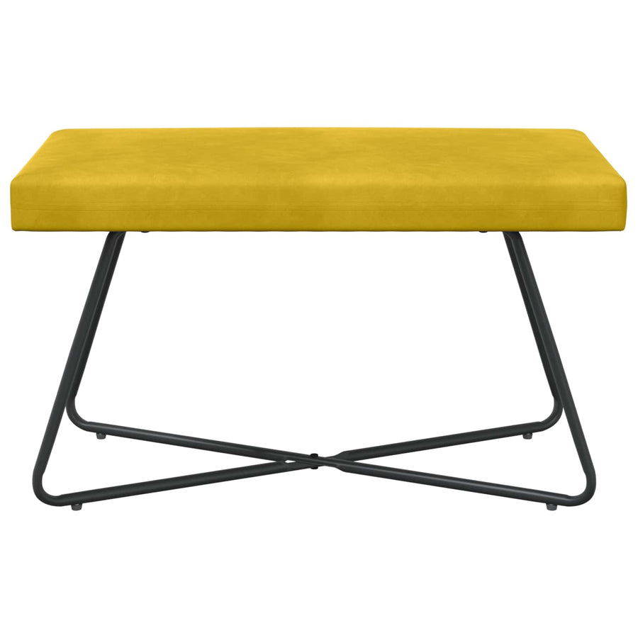 Bank Effen Geel 80 x 40 x 45 cm Fluweel