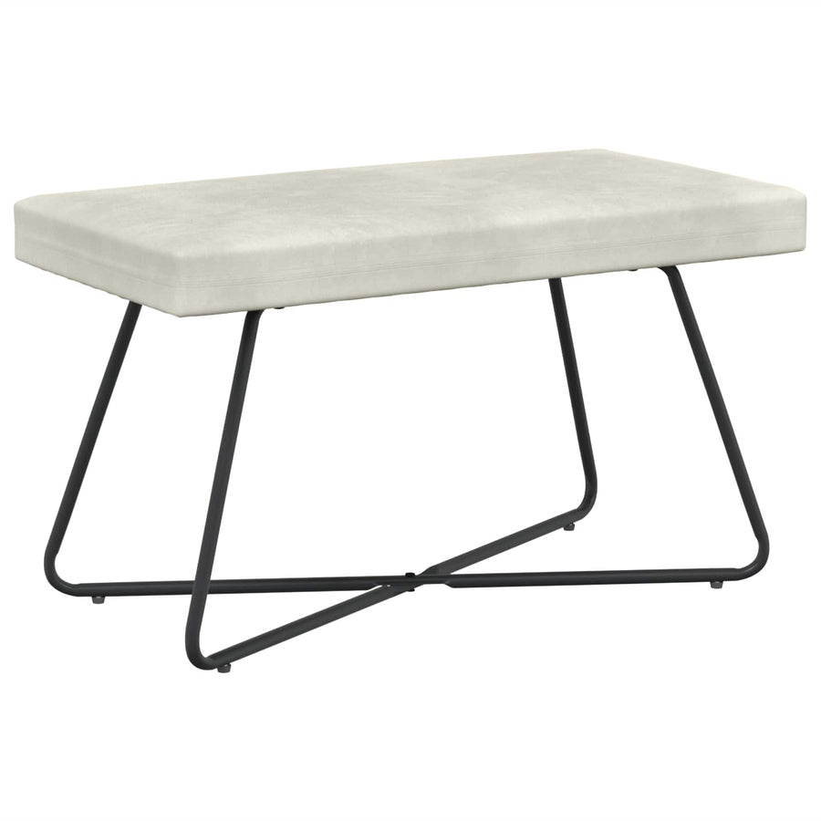 Bank Effen Crèmekleurig 80 x 40 x 45 cm Fluweel