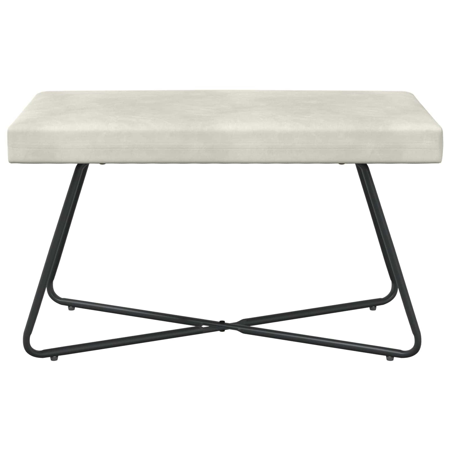 Bank Effen Crèmekleurig 80 x 40 x 45 cm Fluweel