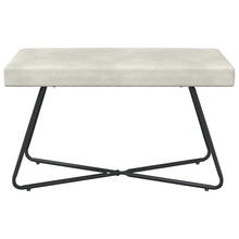 Bank Effen Crèmekleurig 80 x 40 x 45 cm Fluweel