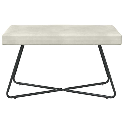 Bank Effen Crèmekleurig 80 x 40 x 45 cm Fluweel
