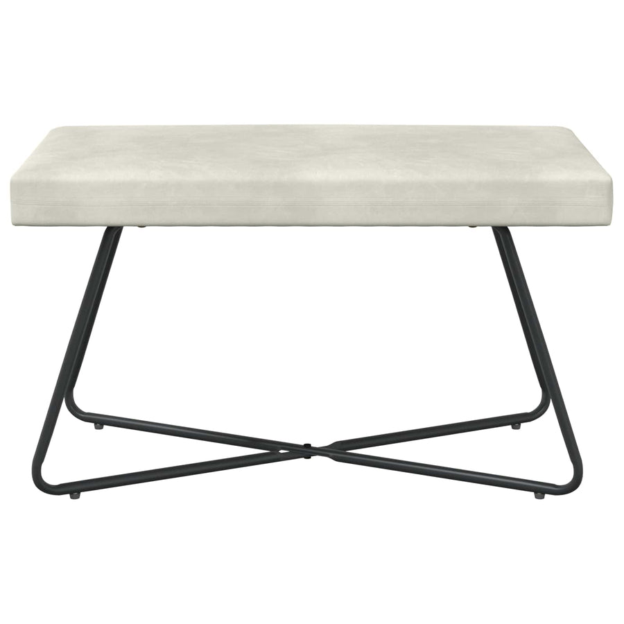 Bank Effen Crèmekleurig 80 x 40 x 45 cm Fluweel