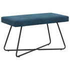 Bank blauw 80x40x45 cm fluweel