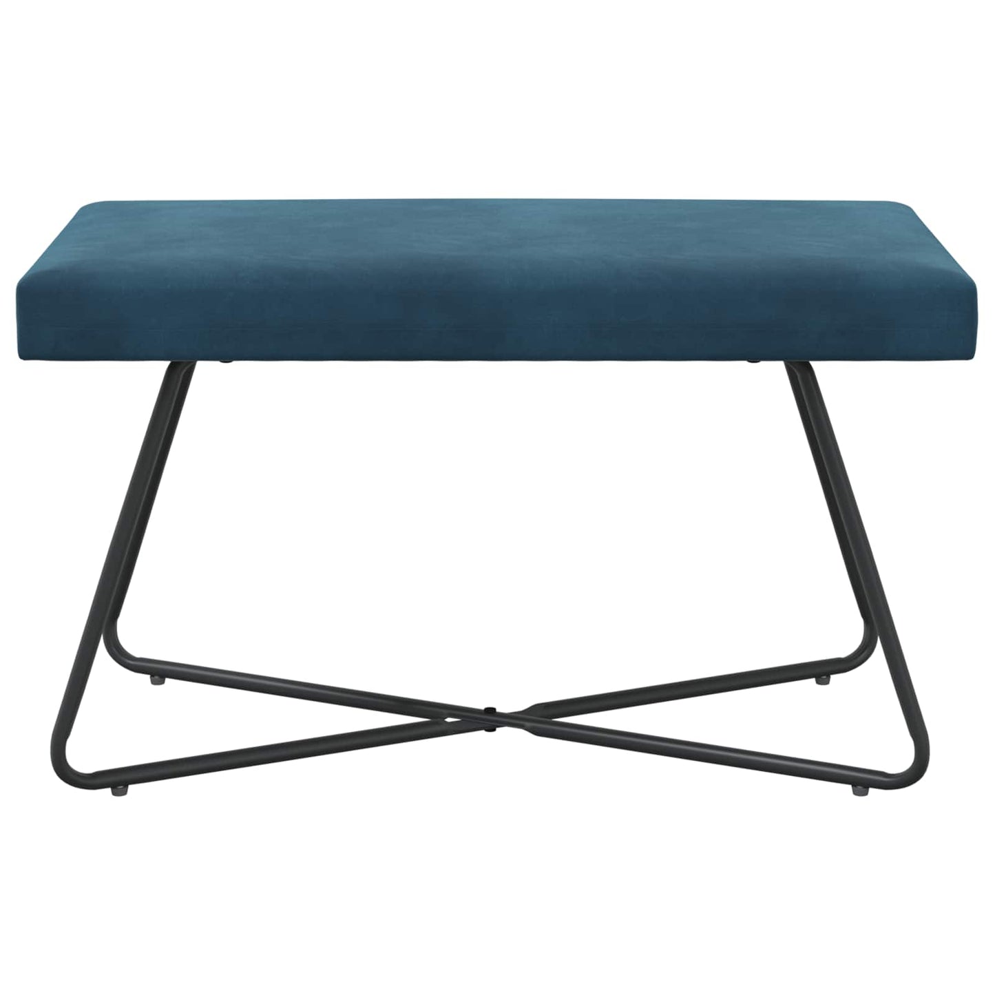 Bank Effen Blauw 80 x 40 x 45 cm Fluweel