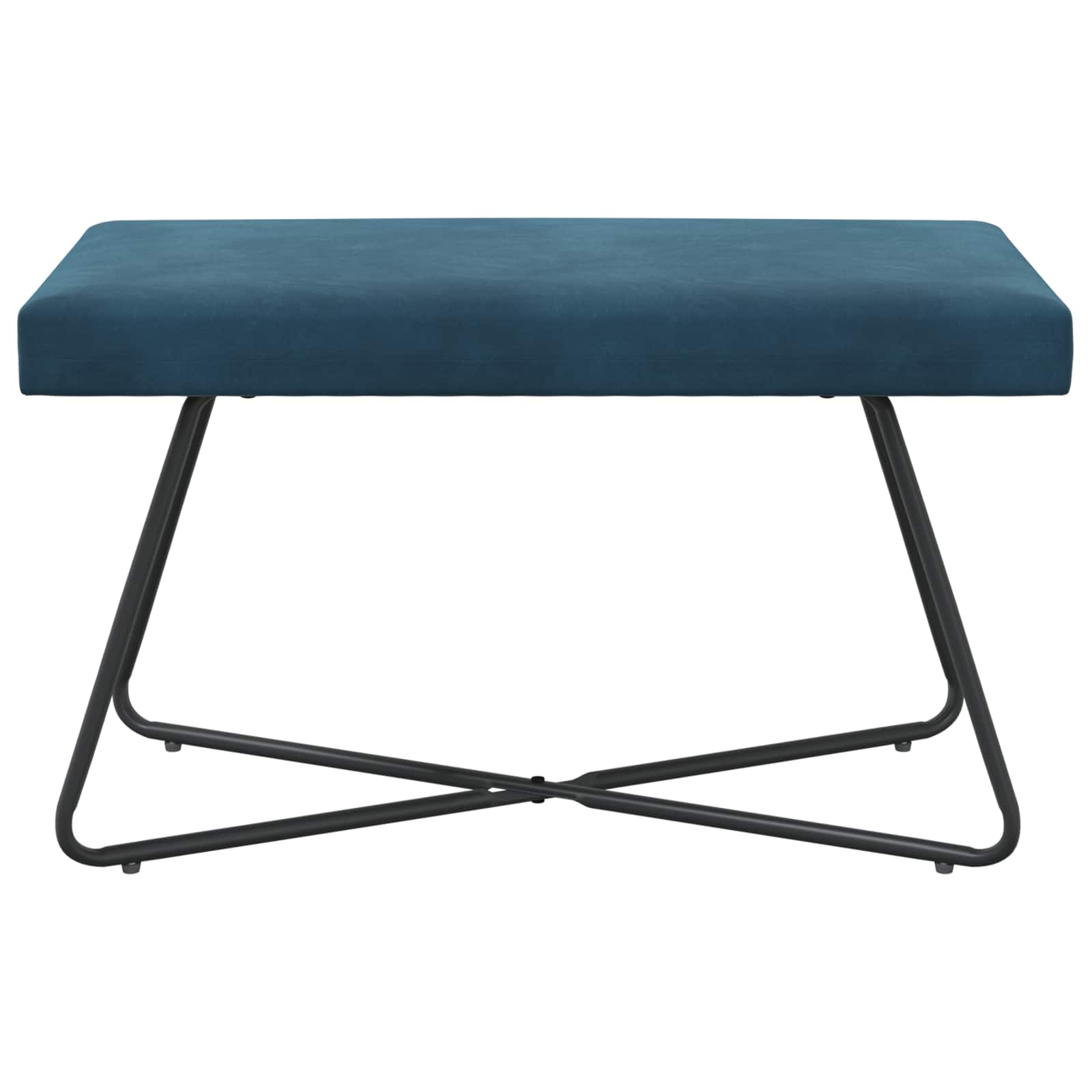 Bank Effen Blauw 80 x 40 x 45 cm Fluweel