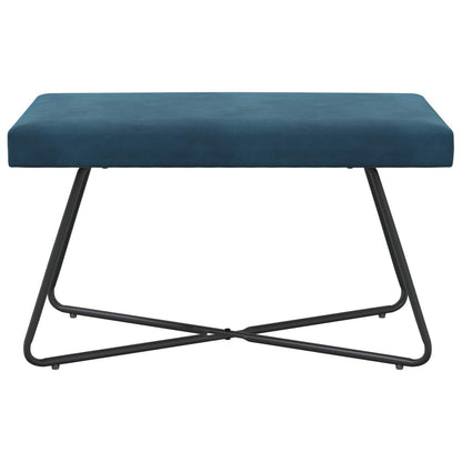 Bank Effen Blauw 80 x 40 x 45 cm Fluweel
