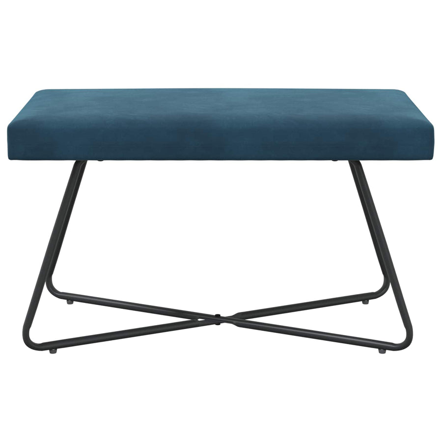 Bank Effen Blauw 80 x 40 x 45 cm Fluweel