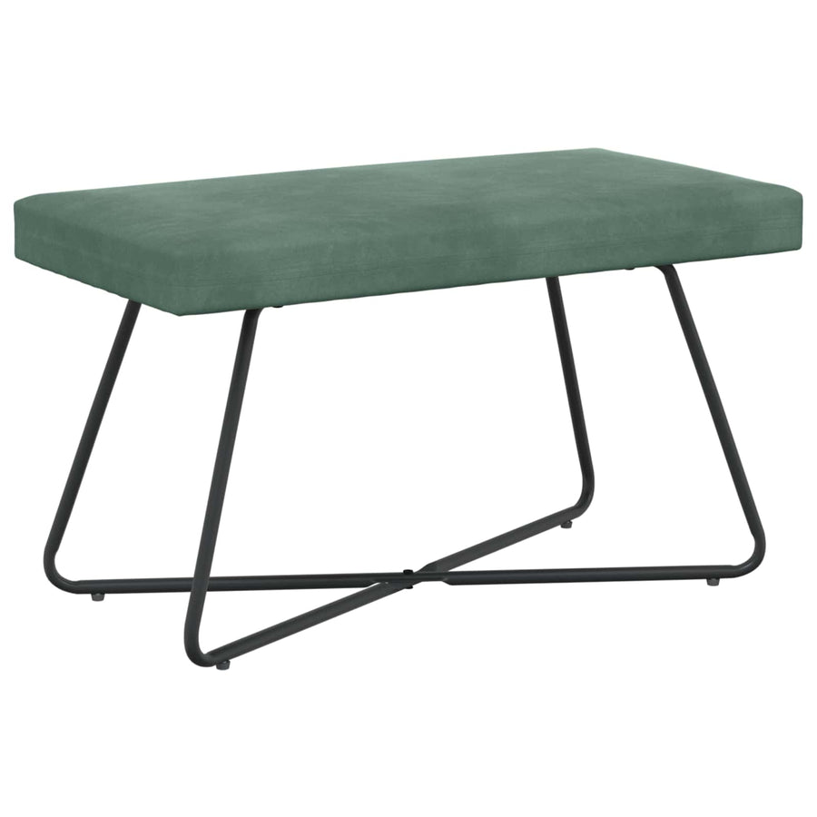 Bank Effen Zeegroen 80 x 40 x 45 cm Fluweel