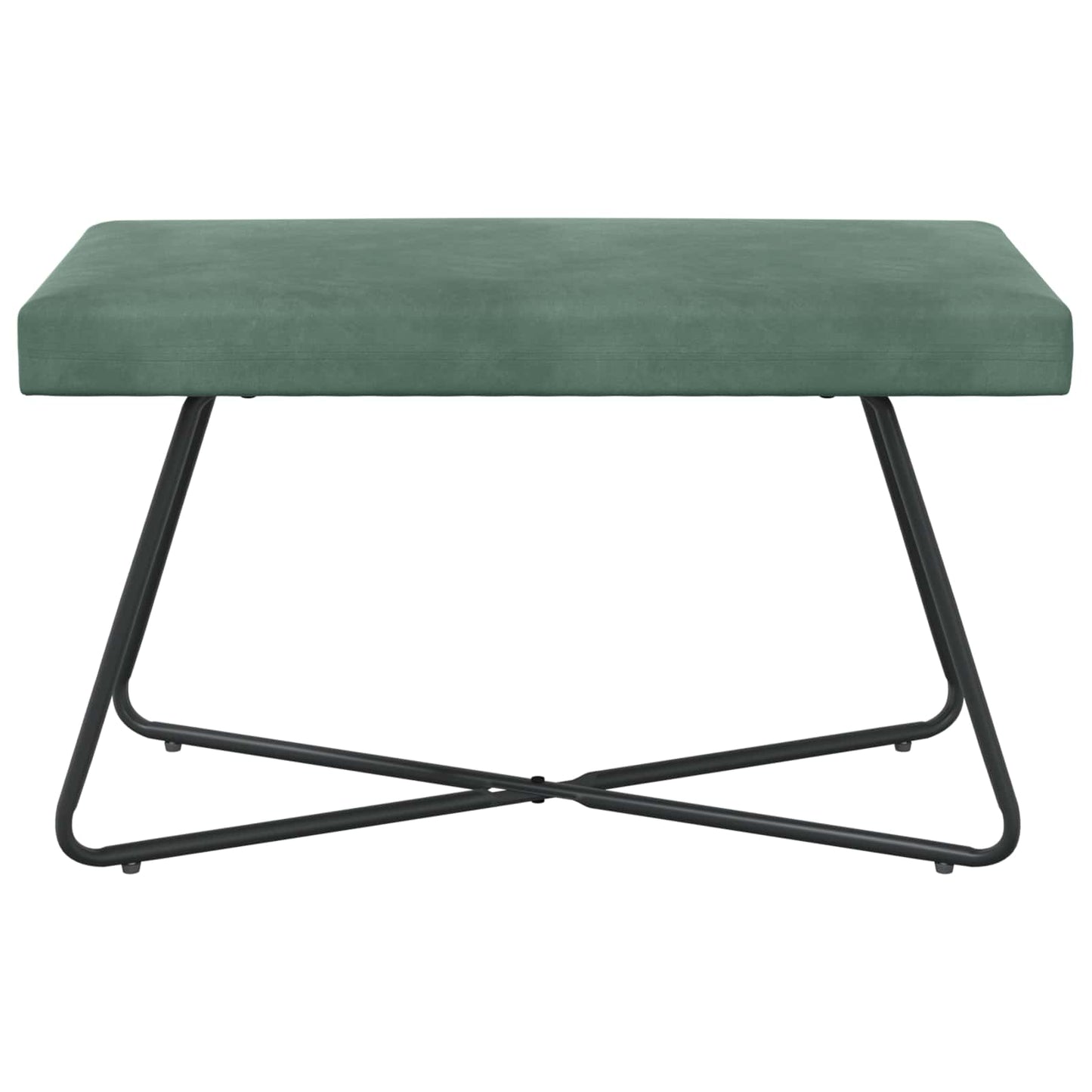Bank Effen Zeegroen 80 x 40 x 45 cm Fluweel