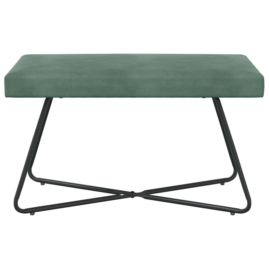 Bank Effen Zeegroen 80 x 40 x 45 cm Fluweel