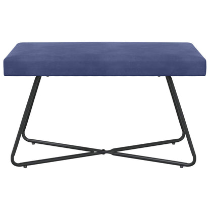 Bank Effen Politieblauw 80 x 40 x 45 cm Fluweel