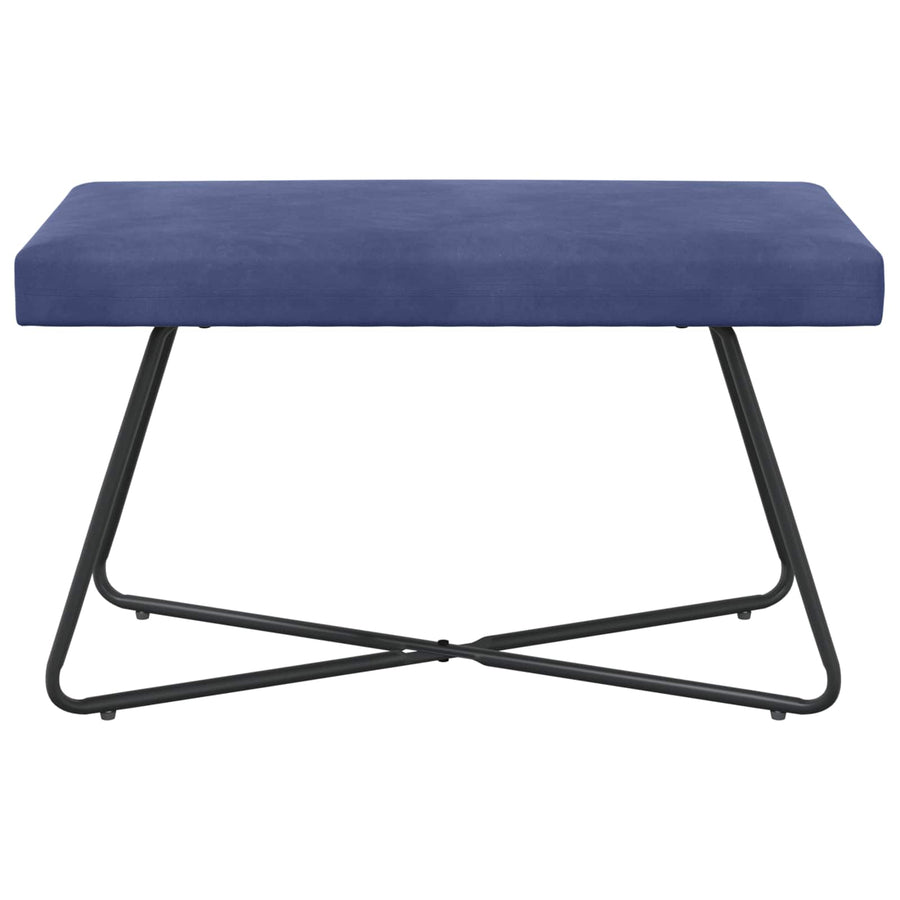 Bank Effen Politieblauw 80 x 40 x 45 cm Fluweel