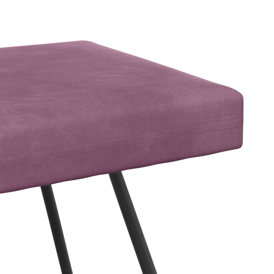 Bank Effen Paars 80 x 40 x 45 cm Fluweel