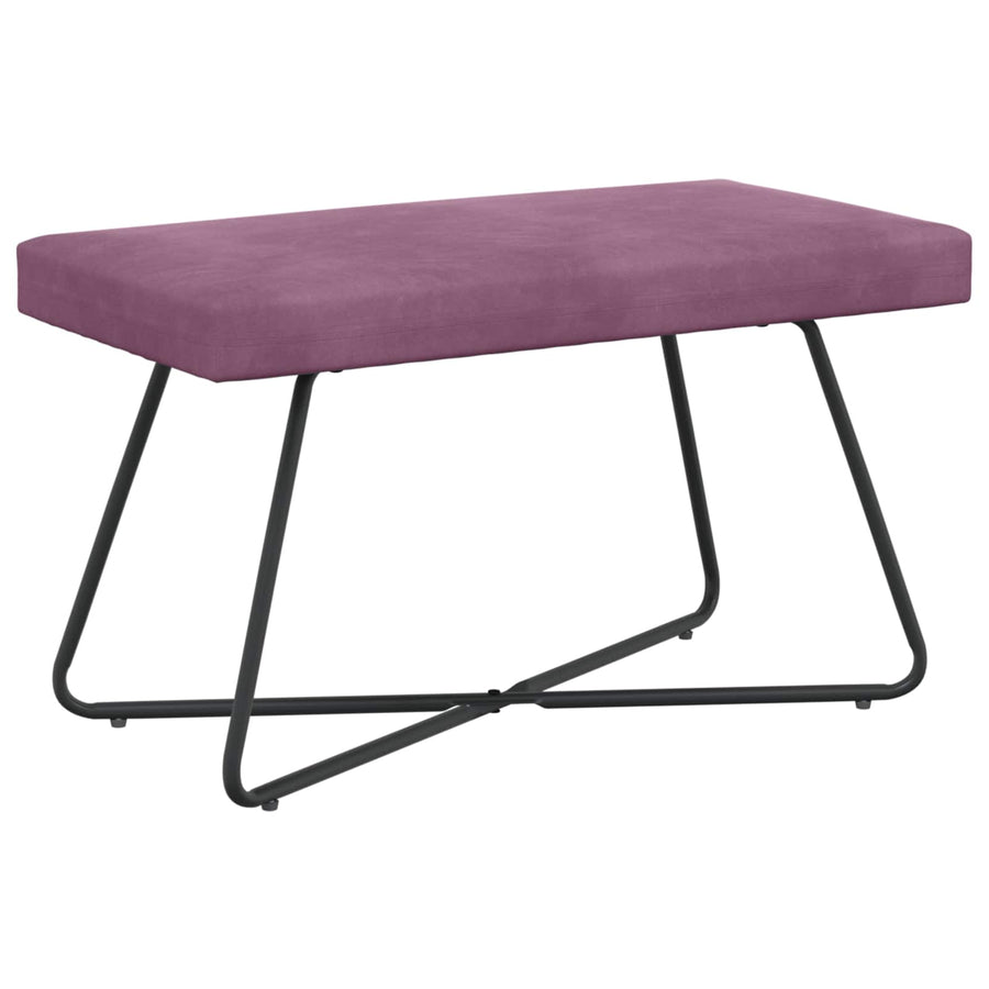 Bank Effen Paars 80 x 40 x 45 cm Fluweel