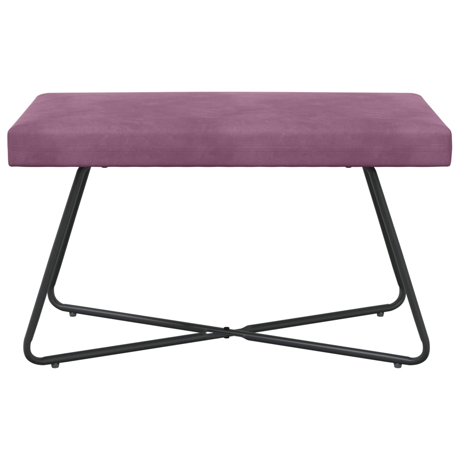 Bank Effen Paars 80 x 40 x 45 cm Fluweel