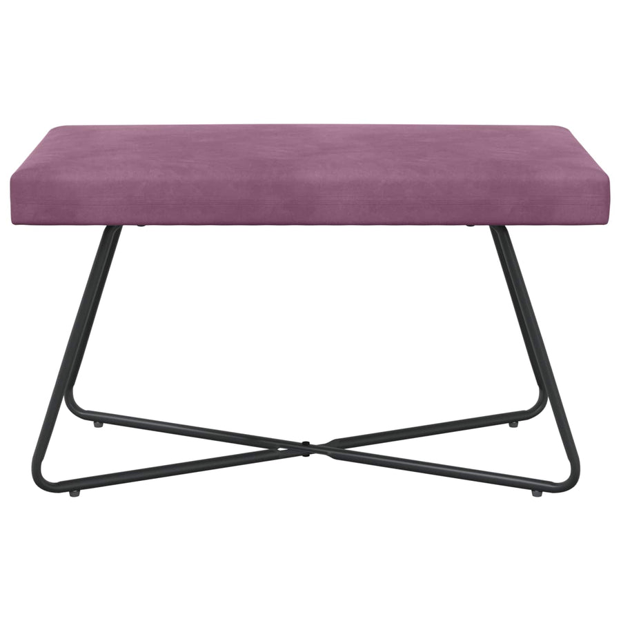 Bank Effen Paars 80 x 40 x 45 cm Fluweel