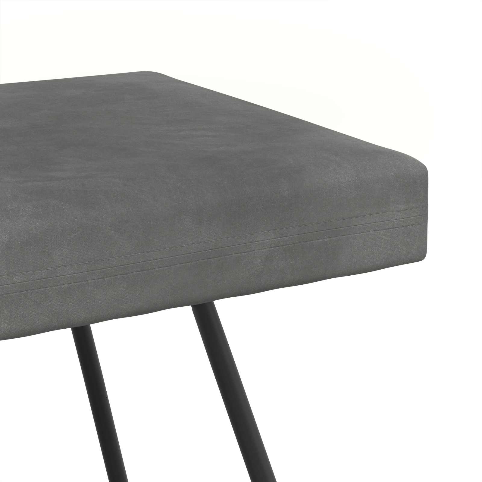Bank Effen Donkergrijs 110 x 40 x 45 cm Fluweel