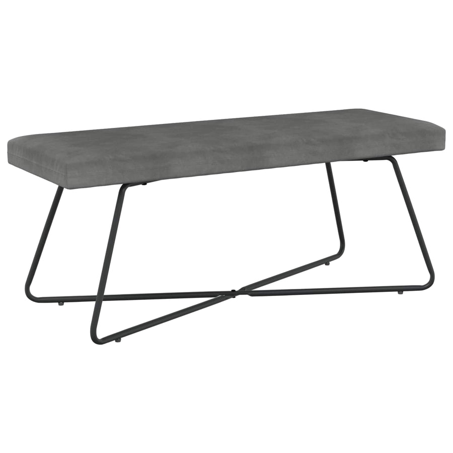 Bank Effen Donkergrijs 110 x 40 x 45 cm Fluweel
