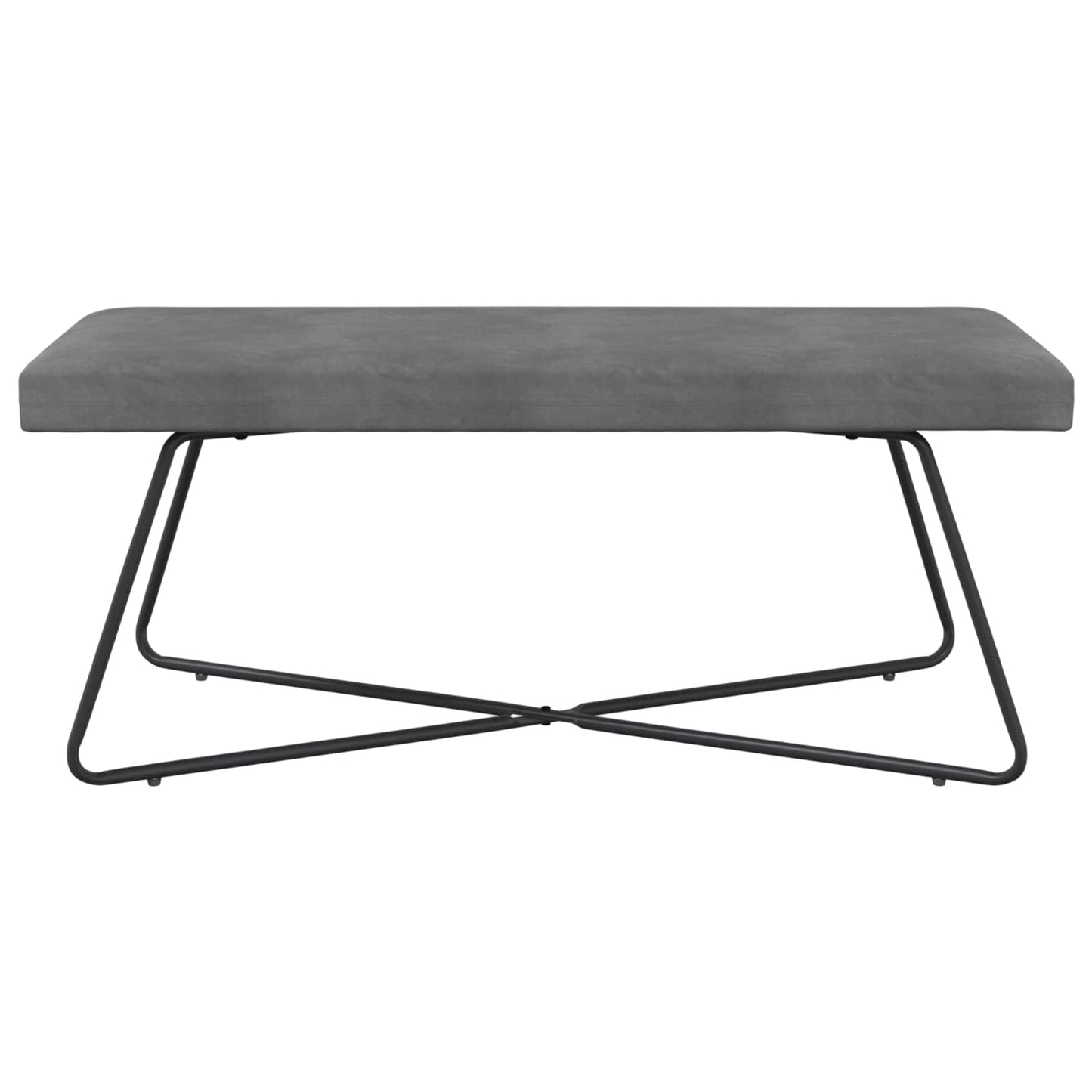 Bank Effen Donkergrijs 110 x 40 x 45 cm Fluweel