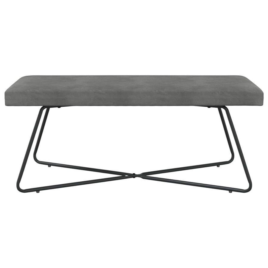 Bank Effen Donkergrijs 110 x 40 x 45 cm Fluweel