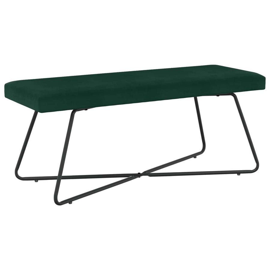 Bank Effen Donkergroen 110 x 40 x 45 cm Fluweel