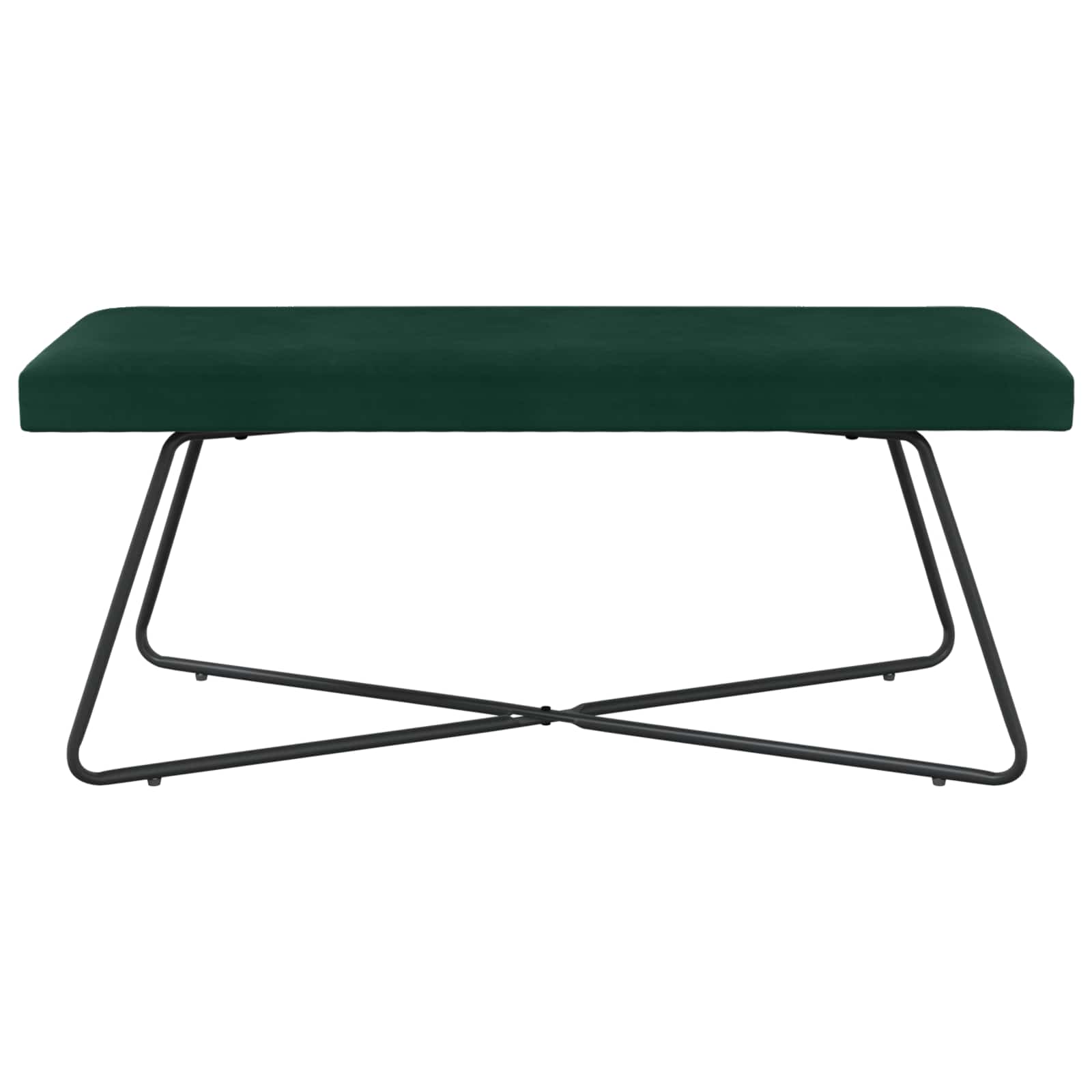 Bank Effen Donkergroen 110 x 40 x 45 cm Fluweel