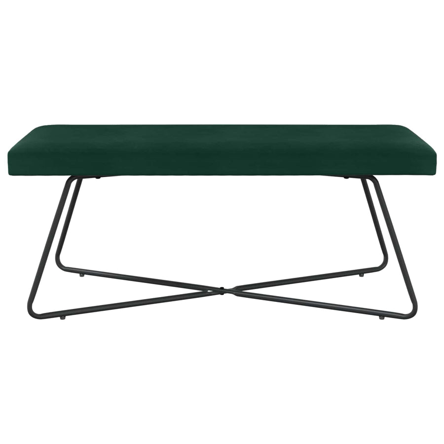 Bank Effen Donkergroen 110 x 40 x 45 cm Fluweel