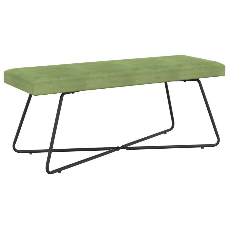 Bank Effen Lichtgroen 110 x 40 x 45 cm Fluweel
