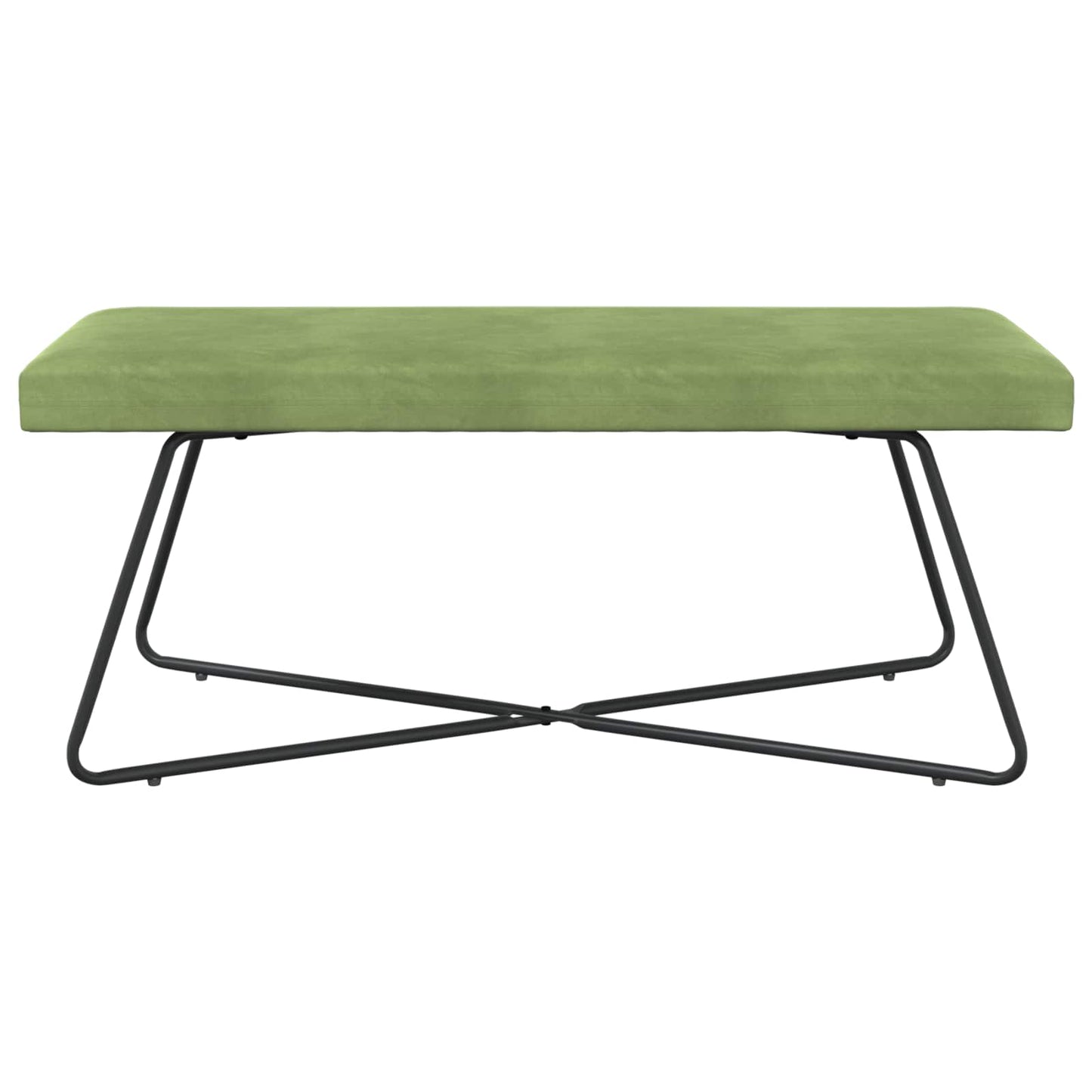Bank Effen Lichtgroen 110 x 40 x 45 cm Fluweel
