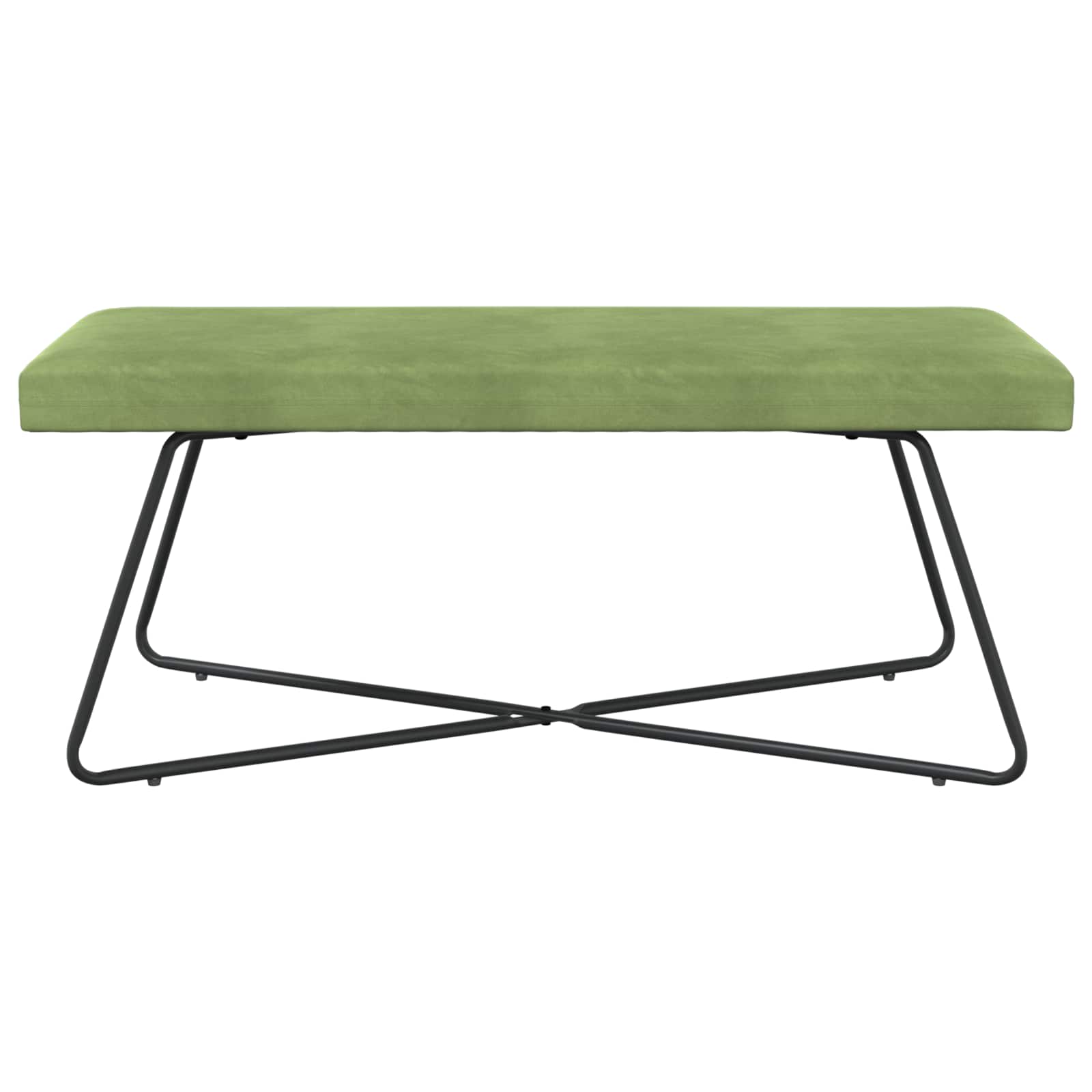 Bank Effen Lichtgroen 110 x 40 x 45 cm Fluweel