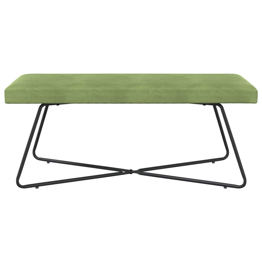 Bank Effen Lichtgroen 110 x 40 x 45 cm Fluweel