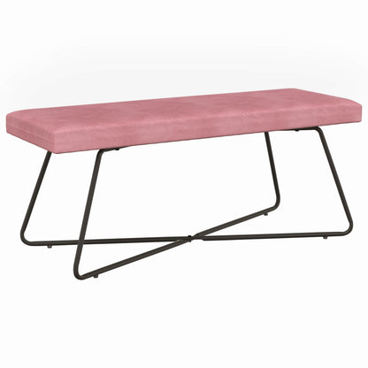 Bank Effen Roze 110 x 40 x 45 cm Fluweel