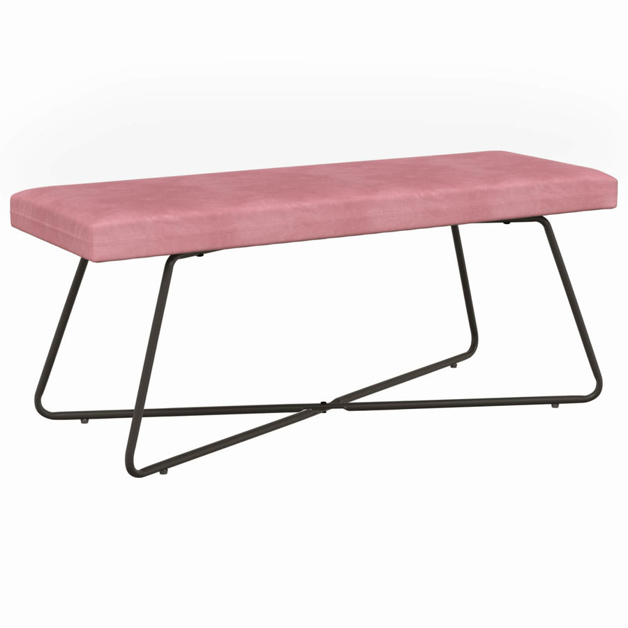 Bank Effen Roze 110 x 40 x 45 cm Fluweel