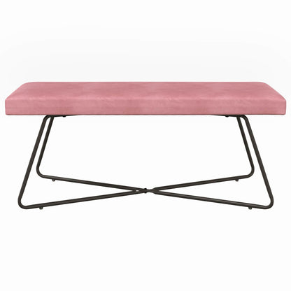 Bank Effen Roze 110 x 40 x 45 cm Fluweel