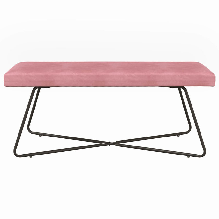 Bank Effen Roze 110 x 40 x 45 cm Fluweel