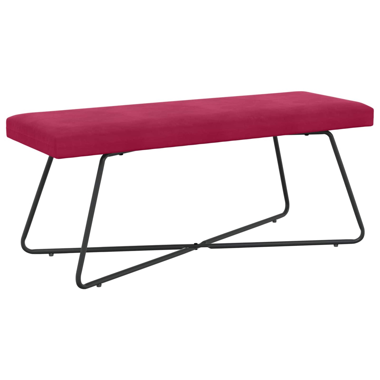 Bank Effen Wijnrood 110 x 40 x 45 cm Fluweel