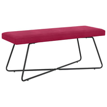 Bank Effen Wijnrood 110 x 40 x 45 cm Fluweel