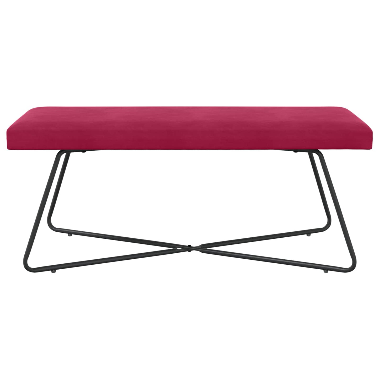 Bank Effen Wijnrood 110 x 40 x 45 cm Fluweel