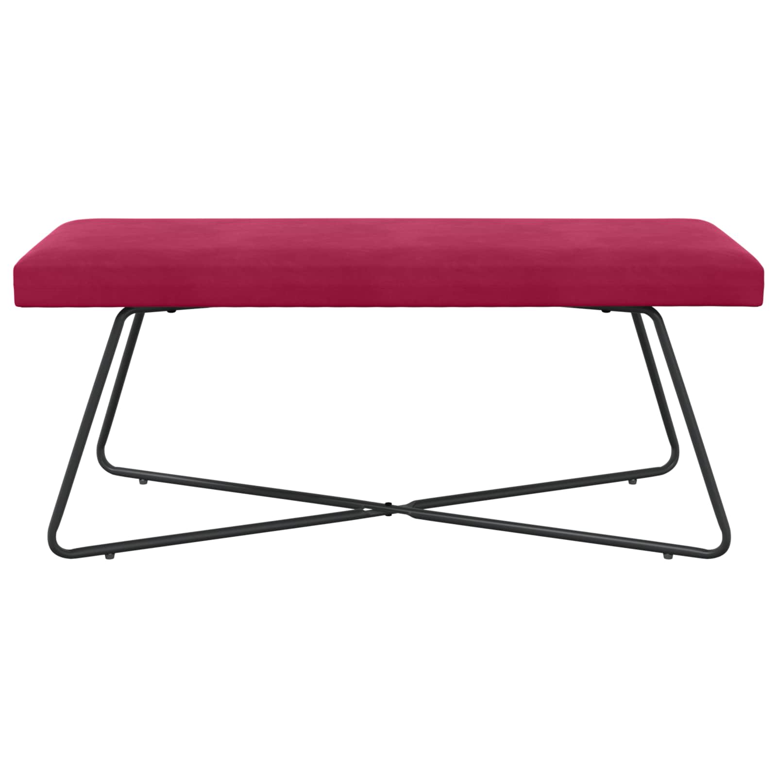 Bank Effen Wijnrood 110 x 40 x 45 cm Fluweel