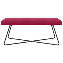 Bank Effen Wijnrood 110 x 40 x 45 cm Fluweel
