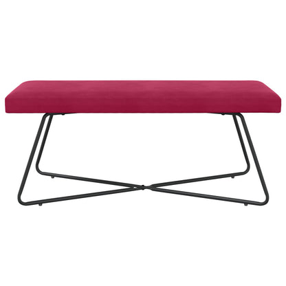 Bank Effen Wijnrood 110 x 40 x 45 cm Fluweel
