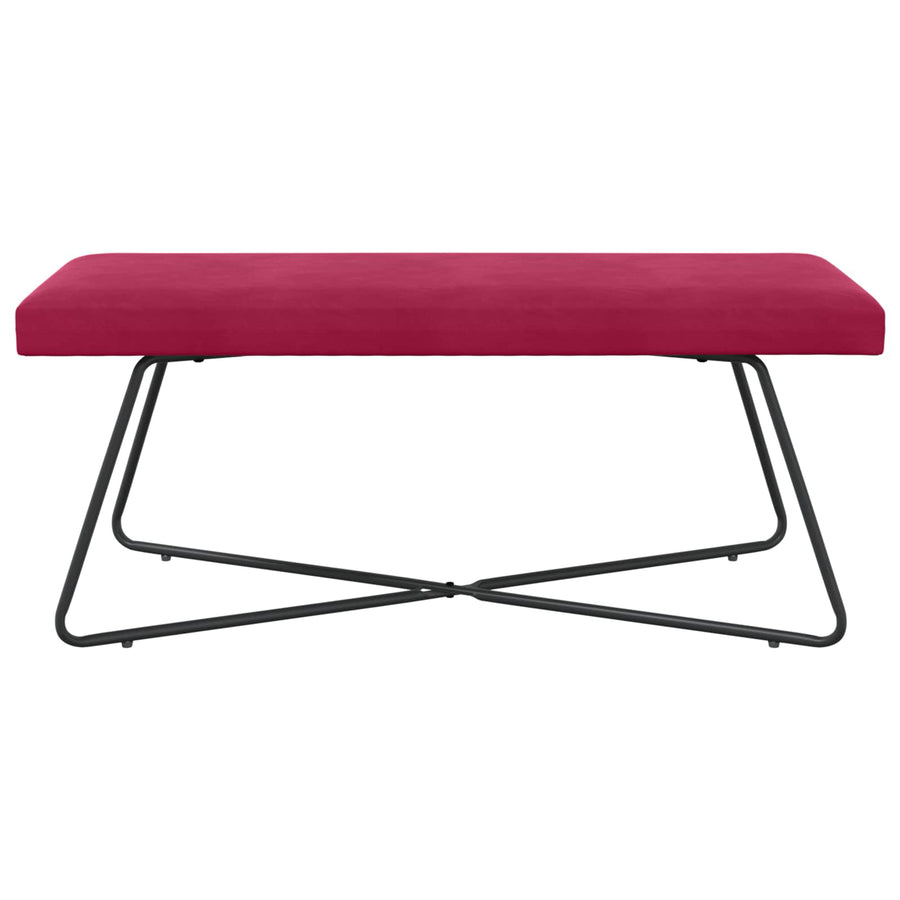 Bank Effen Wijnrood 110 x 40 x 45 cm Fluweel