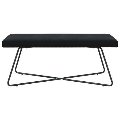Bank Effen Zwart 110 x 40 x 45 cm Fluweel
