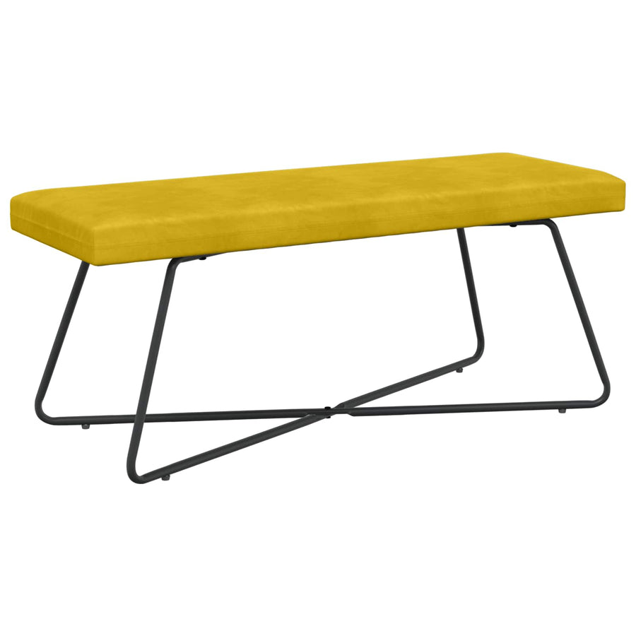 Bank Effen Geel 110 x 40 x 45 cm Fluweel