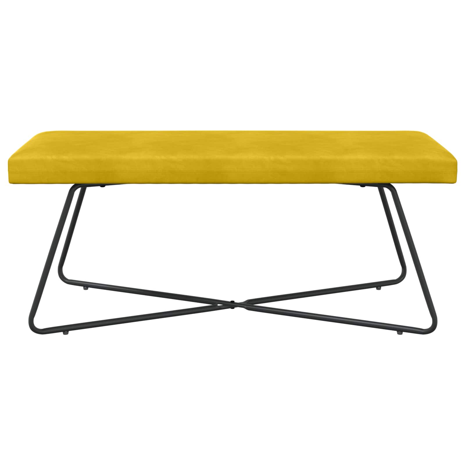 Bank Effen Geel 110 x 40 x 45 cm Fluweel