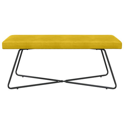 Bank Effen Geel 110 x 40 x 45 cm Fluweel