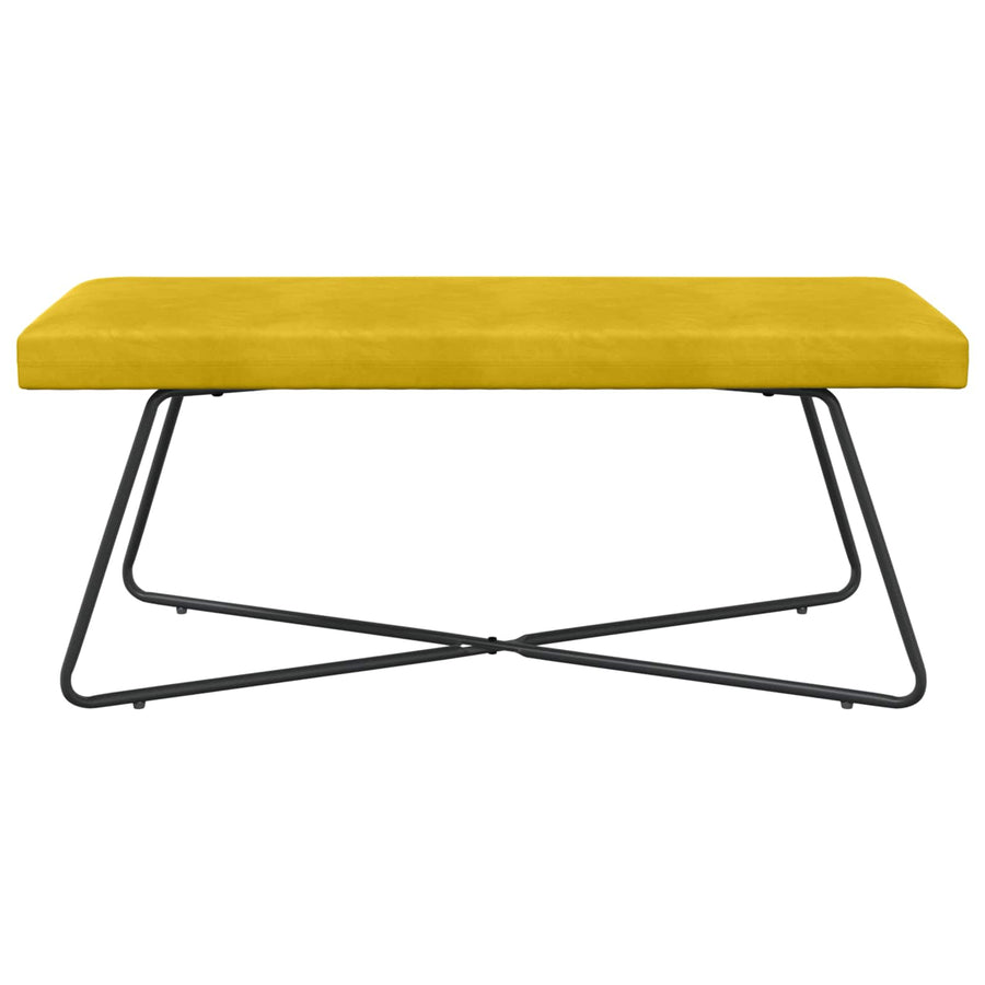 Bank Effen Geel 110 x 40 x 45 cm Fluweel