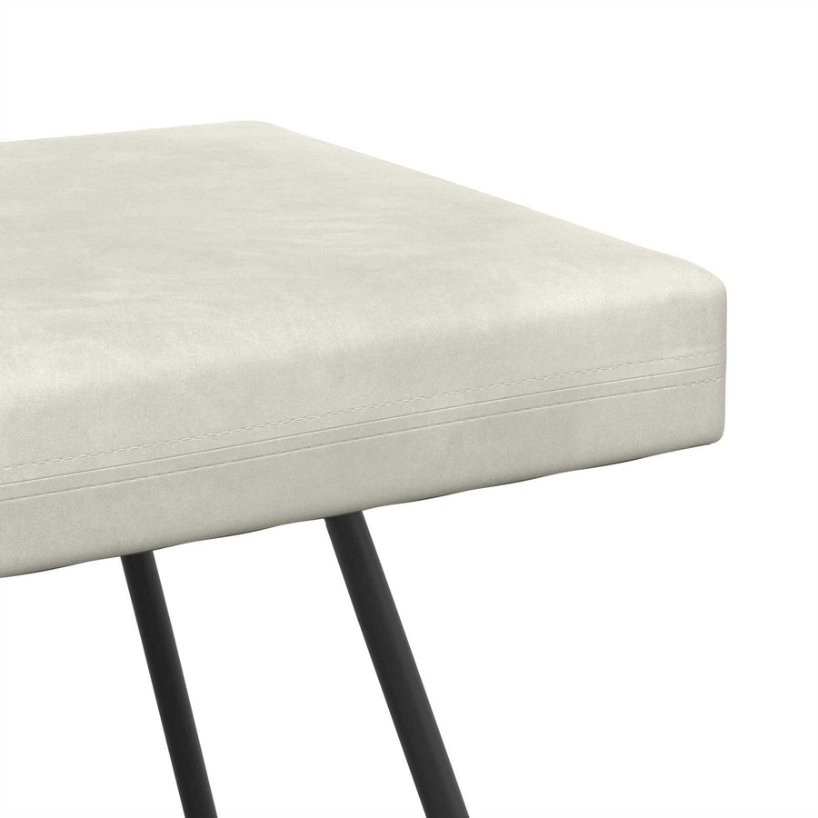 Bank Effen Crèmekleurig 110 x 40 x 45 cm Fluweel
